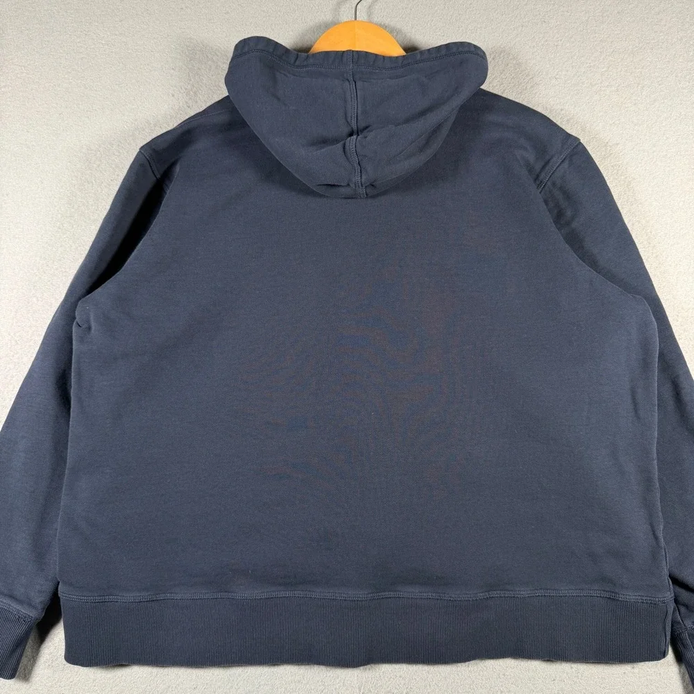 Pact Navy Blue 100% Organic Cotton Full Zip Hoodie XXL Sustainable Loungewear